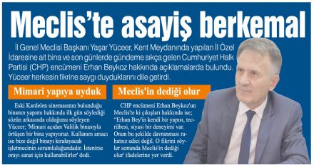 Meclis'te asayiş berkemal