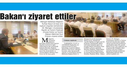 Bakan'ı ziyaret ettiler