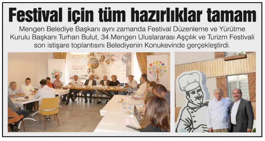 Festival için tüm hazırlıklar tamam