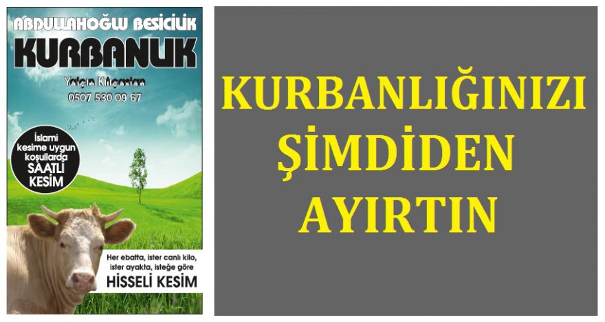 Kurbanlığınızı şimdiden ayırtın
