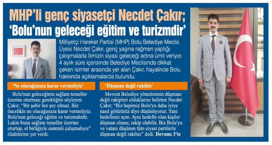 Bolu'nun geleceği sağlam temellere oturmalı