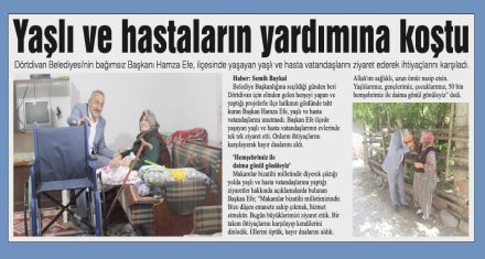 Yaşlı ve hastaların yardımına koştu