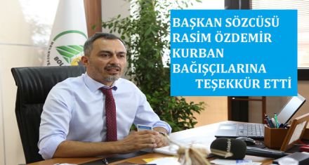 KURBAN BAĞIŞÇILARINA TEŞEKKÜR