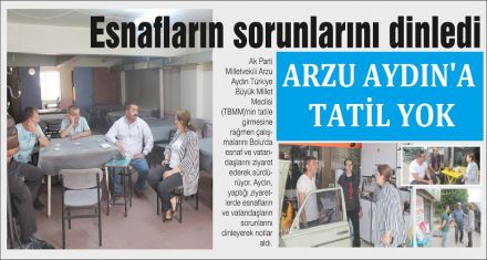 Esnafların sorunlarını dinledi