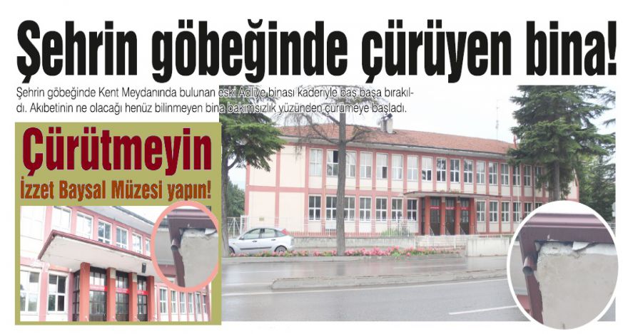 Şehrin göbeğinde çürüyen bina!