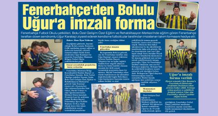 Fenerbahçe'den Bolulu Uğur'a imzalı forma