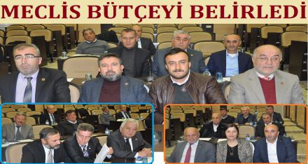 MECLİS BÜTÇEYİ BELİRLEDİ