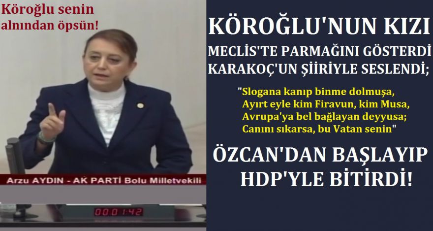 ARZU AYDIN MECLİS'TEN SESLENDİ