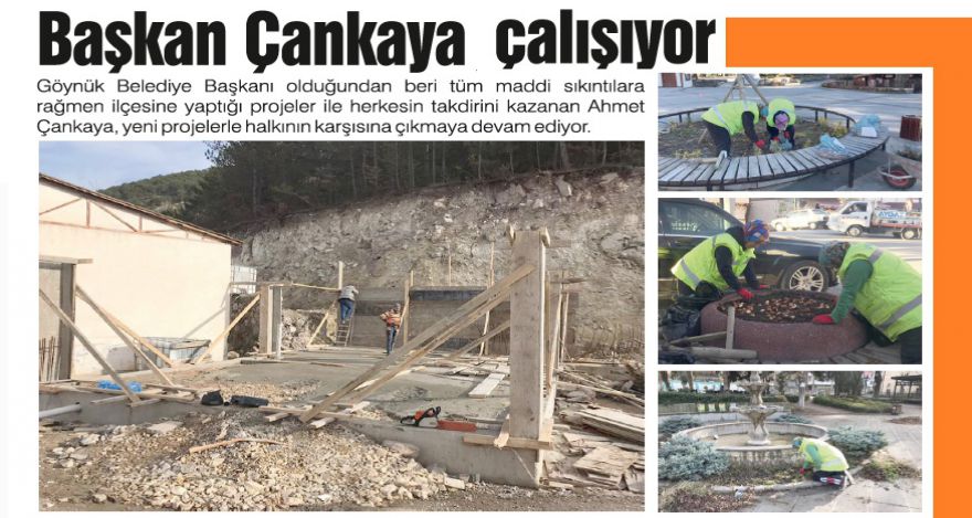 Başkan Çankaya yaz kış demeden çalışıyor