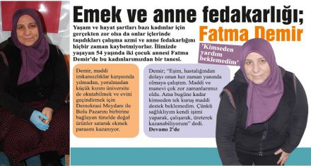 Kızını okutabilmek çalışıyor