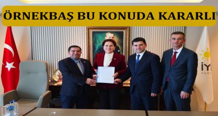 ÖRNEKBAŞ BU KONUDA KARARLI 