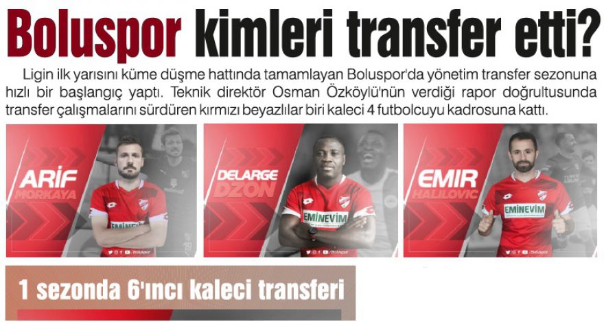 Boluspor kimleri transfer etti?