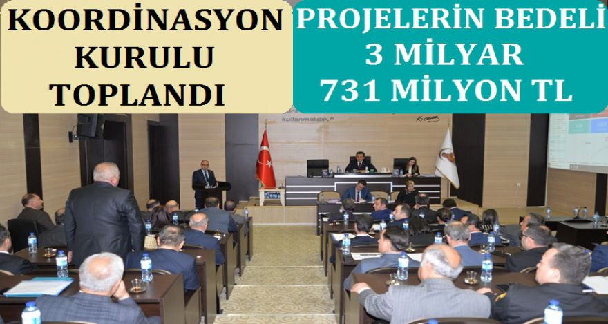 PROJELERİN BEDELİ 3 MİLYAR 731 MİLYON TL