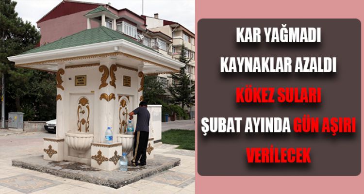 KÖKEZ SULARI ŞUBAT AYINDA GÜN AŞIRI VERİLECEK