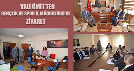 VALİ ÜMİT, SPORTİF FAALİYETLER HAKKINDA BİLGİ ALDI