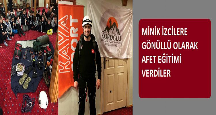 GÖNÜLLÜLERDEN MİNİK İZCİLERE AFET EĞİTİMİ