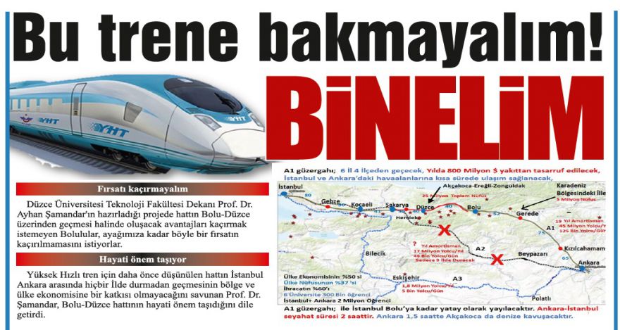 Bu trene bakmayalım! BİNELİM