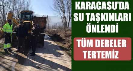 KARACASU'DA SU TAŞKINLARI ÖNLENDİ