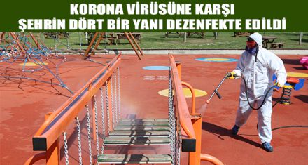 ŞEHRİN DÖRT BİR YANI DEZENFEKTE EDİLDİ