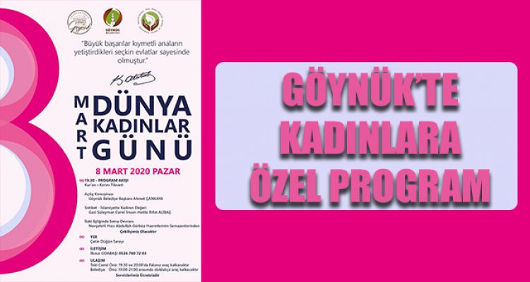 GÖYNÜK'TE KADINLARA ÖZEL PROGRAM