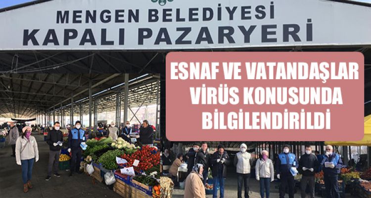 MENGEN PAZARINDA TEDBİRLER ATTIRILDI