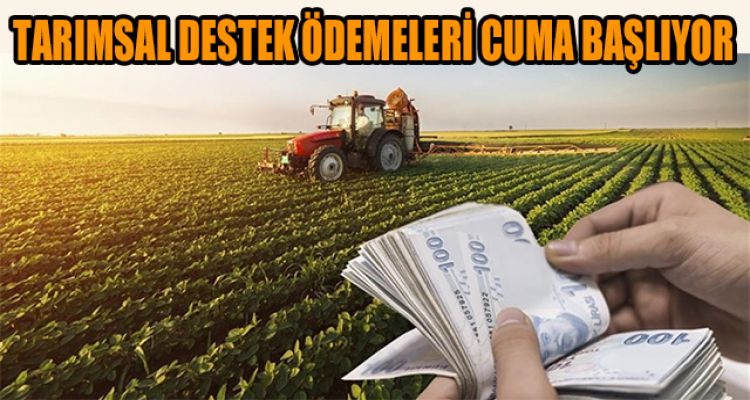 TARIMSAL DESTEK ÖDEMELERİ CUMA BAŞLIYOR