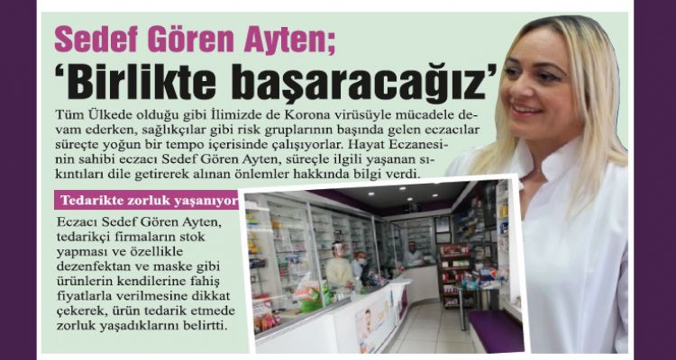 Hayat eczanesinden örnek uygulama