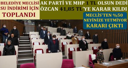 BELEDİYE MECLİSİNDEN %50 NEYİNİZE YETMİYOR KARARI!