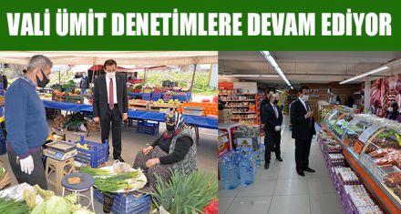 VALİ ÜMİT DENETİMLERE DEVAM ETTİ