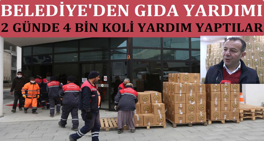 BOLU BELEDİYESİ'NDEN 4 BİN KOLİ GIDA YARDIMI