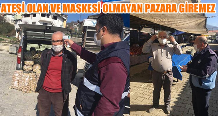 TAŞKESTİ'DE PAZAR GİRİŞLERİ SIKI TUTULUYOR