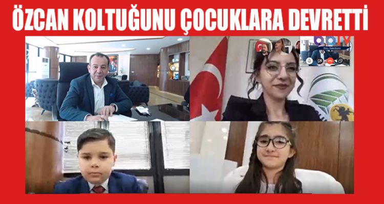 BAŞKANLIK KOLTUĞUNA ÇOCUKLAR OTURDU