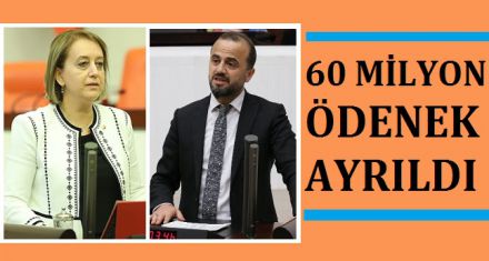 60 MİLYON ÖDENEK AYRILDI 