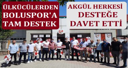 ÜLKÜCÜLERDEN BOLUSPOR'A TAM DESTEK