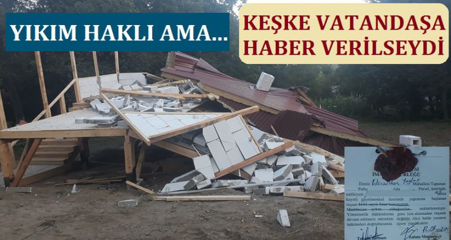 KAÇAK YAYLA EVLERİ YIKILIYOR