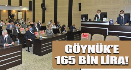 GÖYNÜK'E 165 BİN LİRA