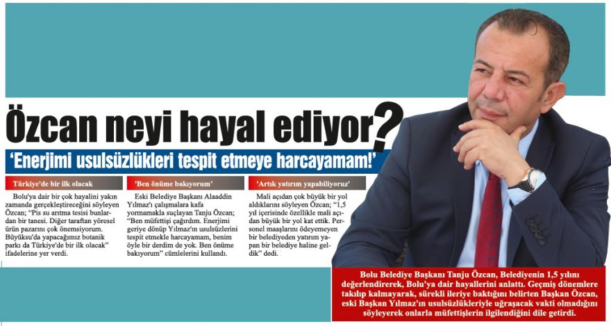 Tanju Özcan gelecekten umutlu