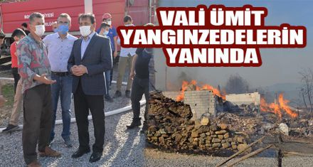 Vali Ümit Yangın bölgesinde