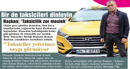 Şu taksilerin dili olsa da konuşsa 