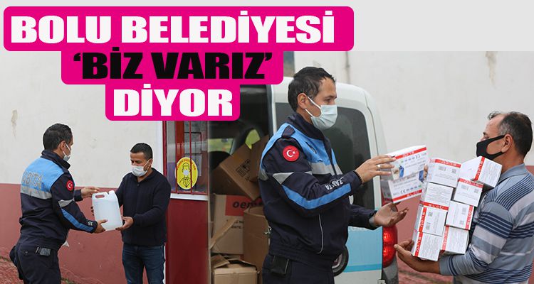 Bolu Belediyesi'nden okullara dezenfektan, maske ve kırtasiye malzemesi