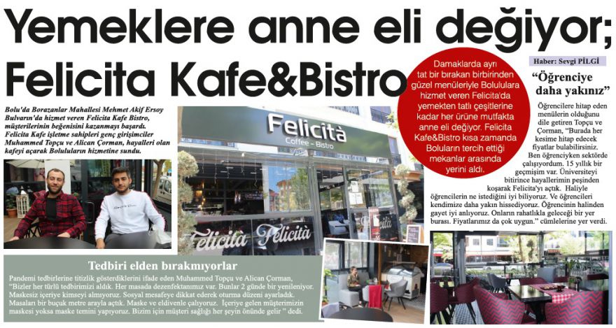 Yemeklere anne eli değiyor; Felicita Kafe&Bistro