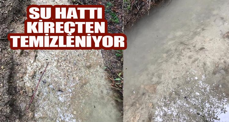 Su hattı kireçten temizleniyor