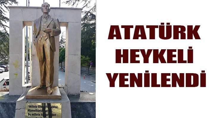 Atatürk heykeli yenilendi
