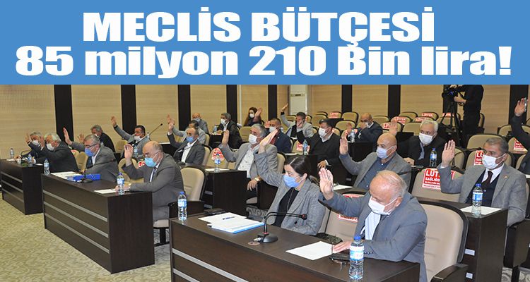 MECLİS BÜTÇESİ 85 MİLYON 210 BİN LİRA