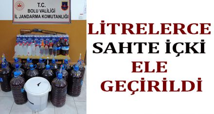 LİTRELERCE SAHTE İÇKİ ELE GEÇİRİLDİ