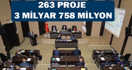 263 PROJE 3 MİLYAR 758 MİLYON