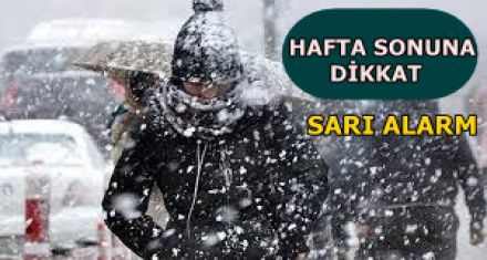 BOLU İÇİN SARI ALARM