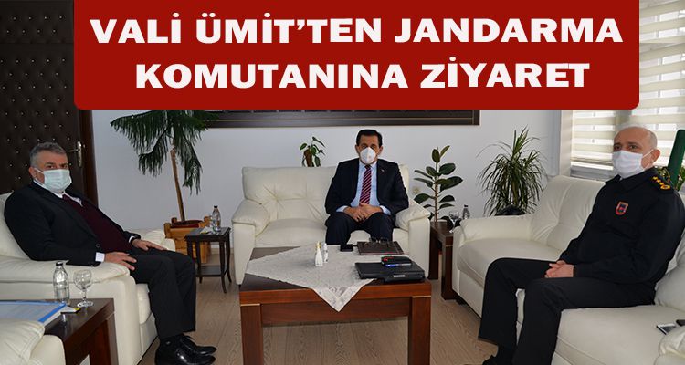VALİ ÜMİT'TEN JANDARMA KOMUTANINA ZİYARET