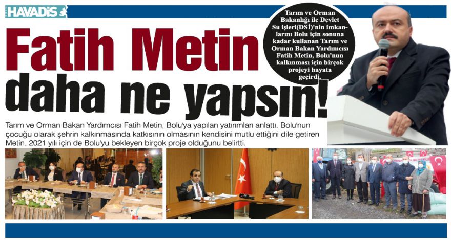 Fatih Metin daha ne yapsın!