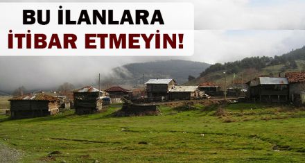 BU İLANLARA İTİBAR ETMEYİN!